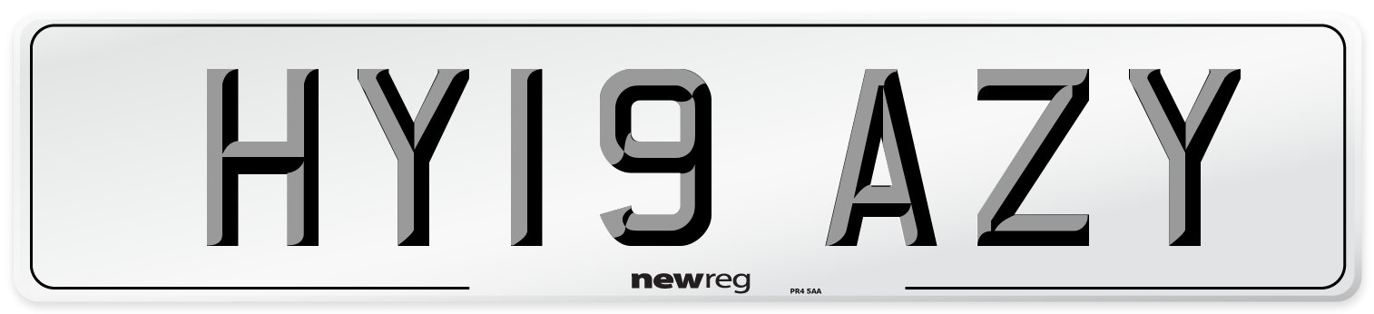 HY19 AZY Number Plate from New Reg